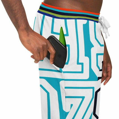 THS 1976 CA Monogram in Blue Duo Eco-Poly Unisex Joggers Subliminator
