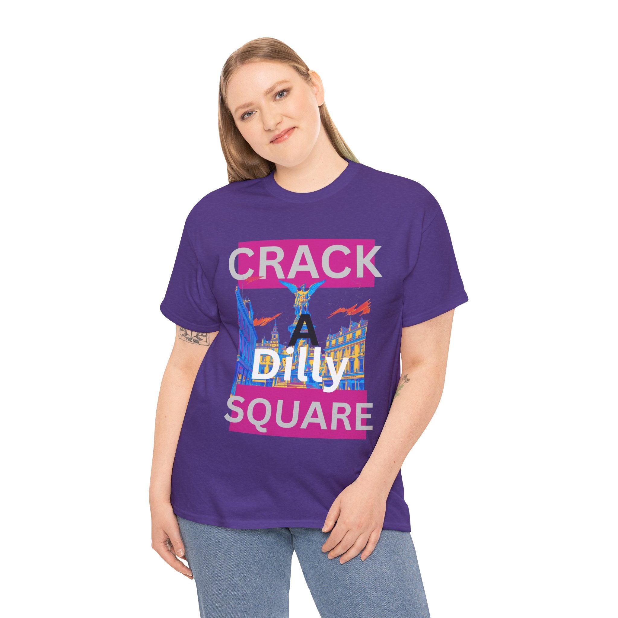 Crack-a-Dilly Square London United Kingdom Funny Heavyweight Tee