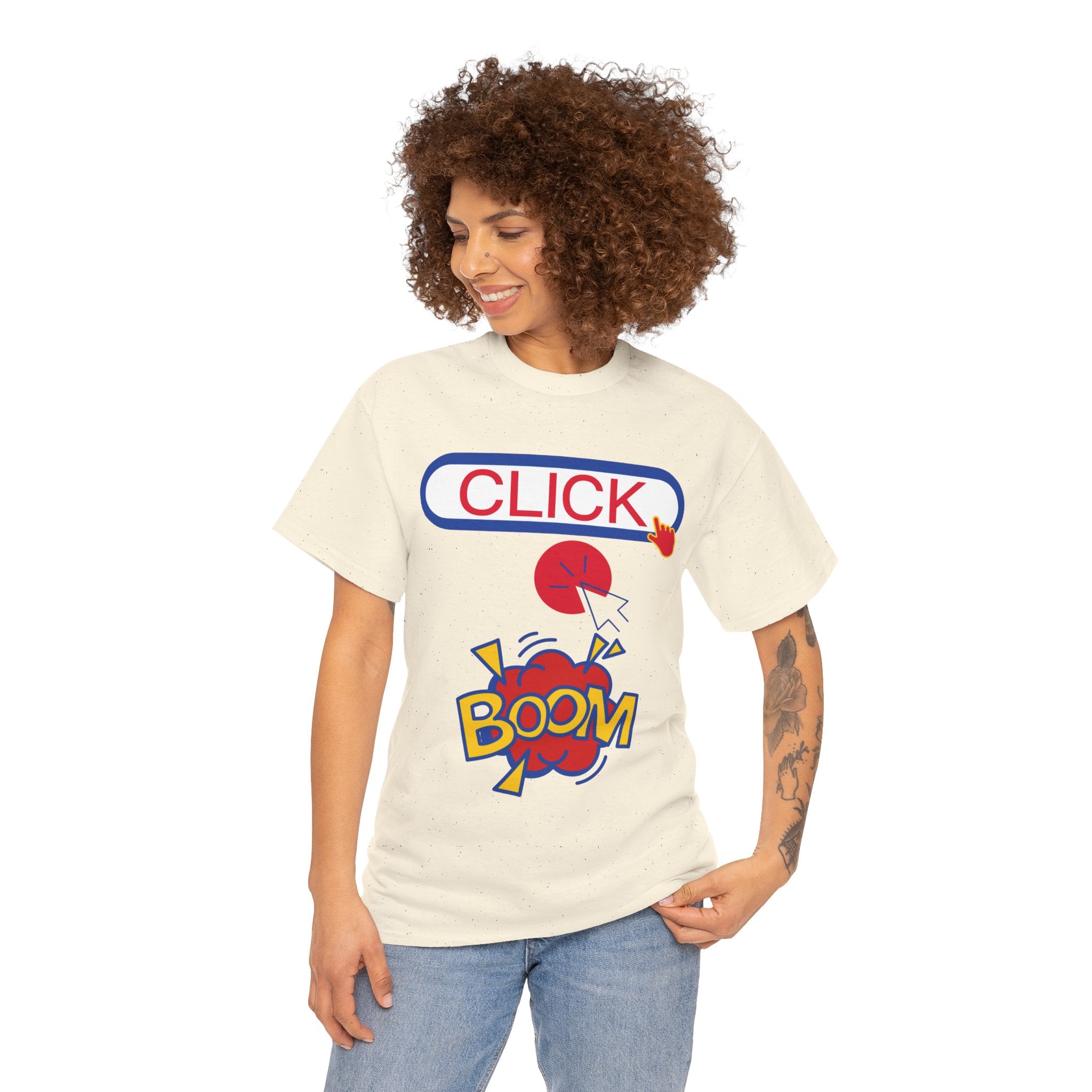 Click Click Boom Heavyweight Unisex Tee