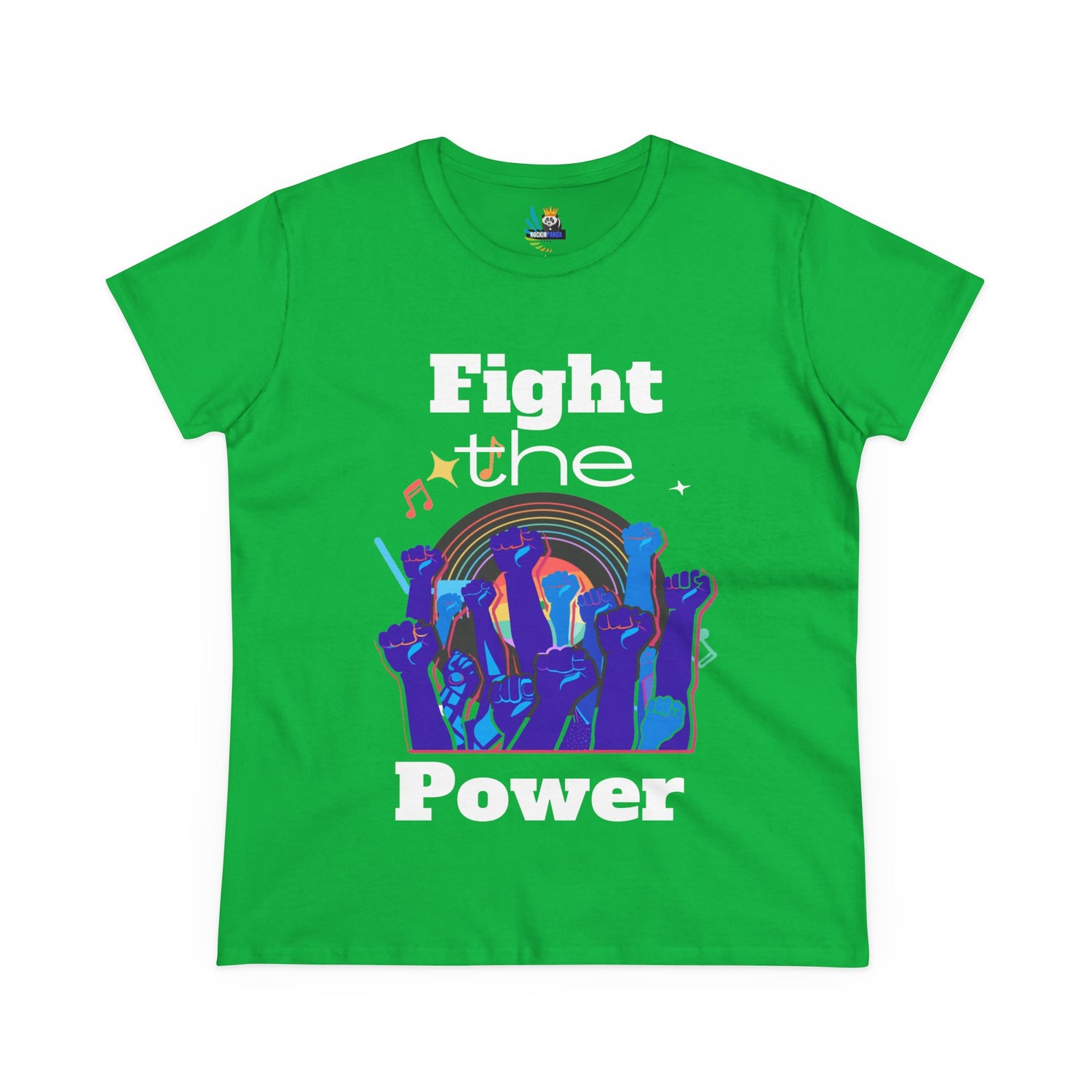 T-Shirt - Fight the Power Hands Raised High Graphic Women&