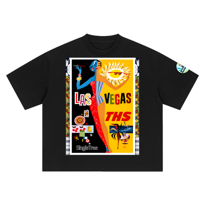Lights Camera Action - Las Vegas Boxy Oversized Unisex T-Shirt