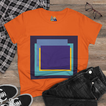 My Life in Purple Squares Cubed Contemporary Art Design Women&