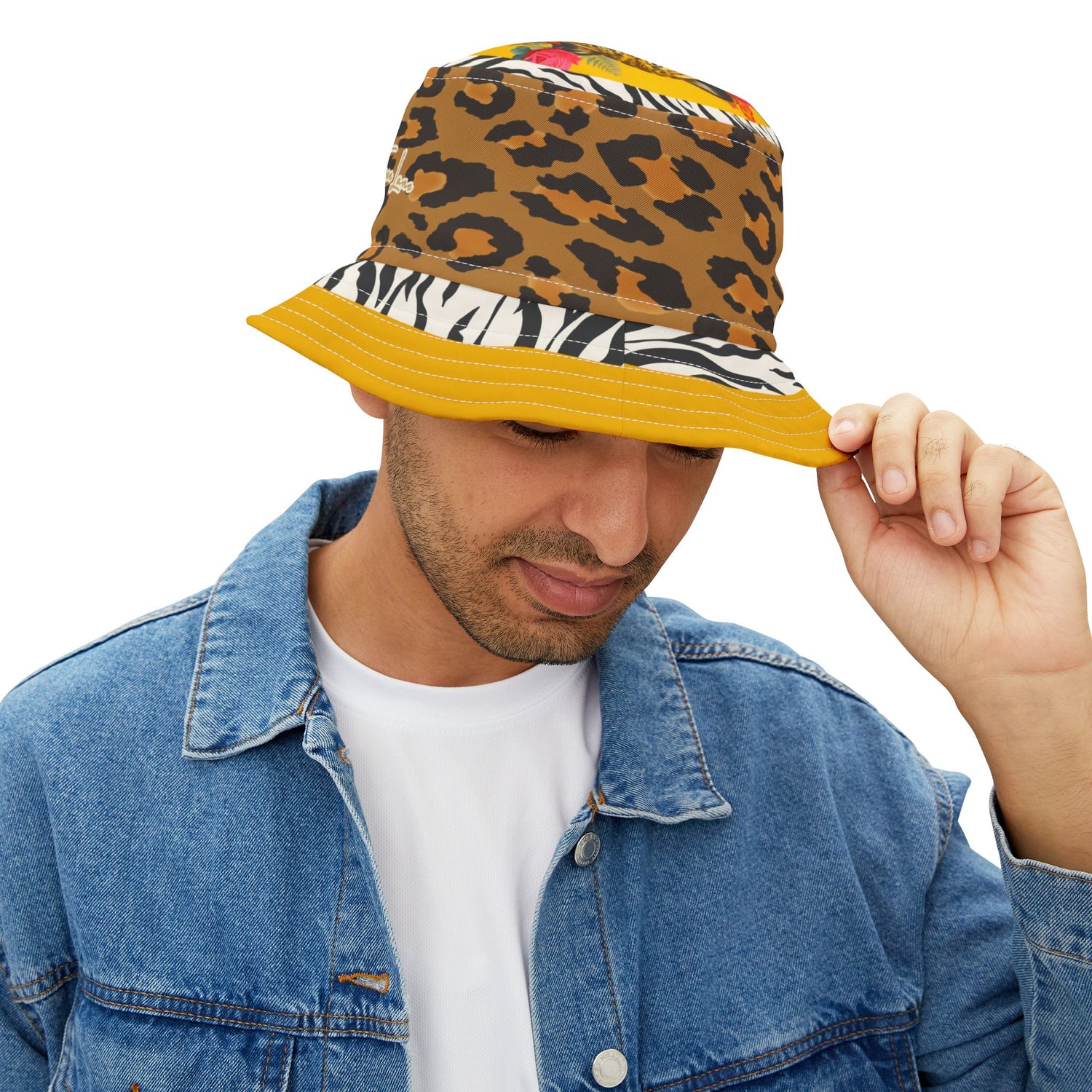 Leopard in Bloom Floral Vibrant Bucket Hat