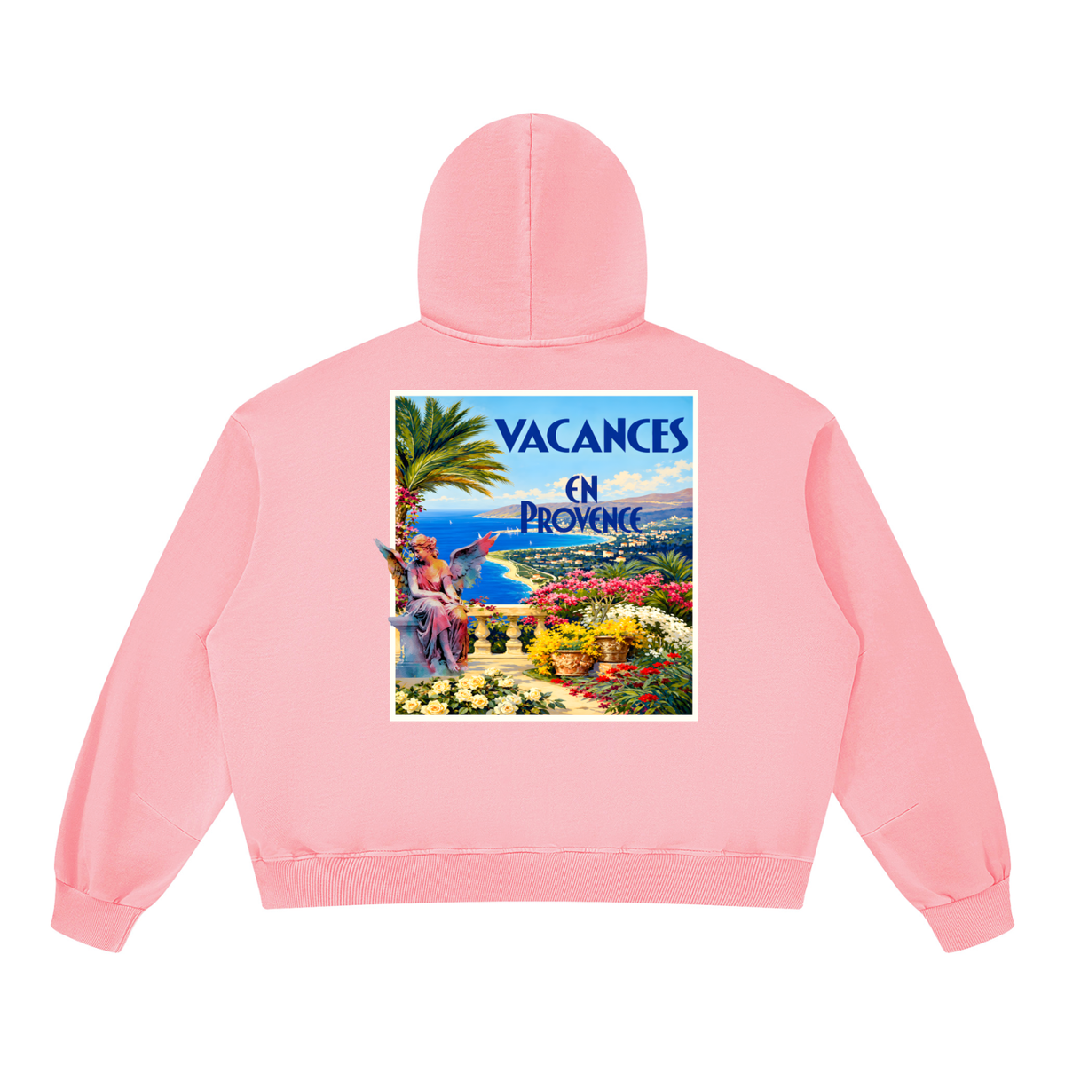 Vacances en Provence Unisex Boxy Vintage Washed Hoodie