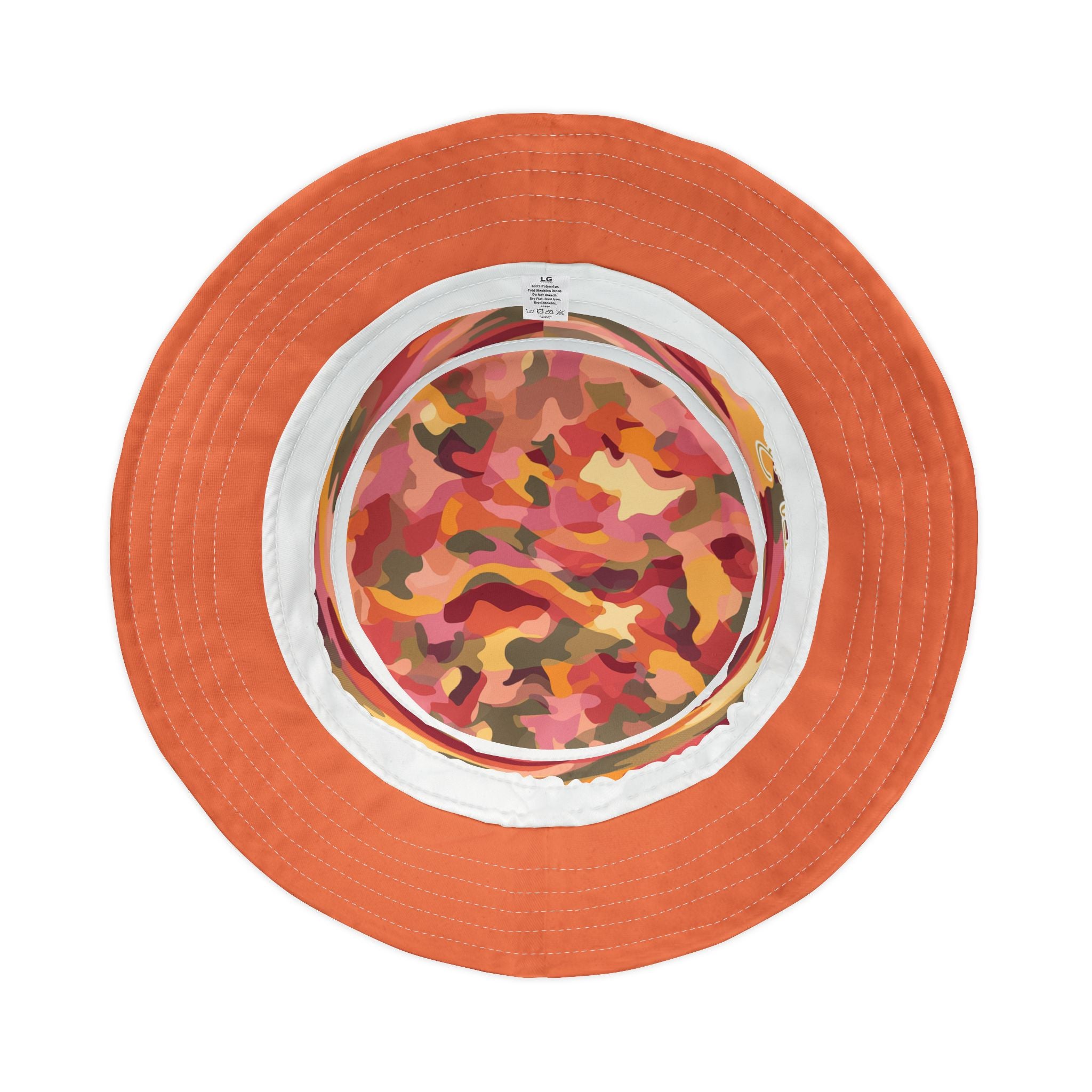 Orange Crush Groove Abstract Camo Vibrant Bucket Hat