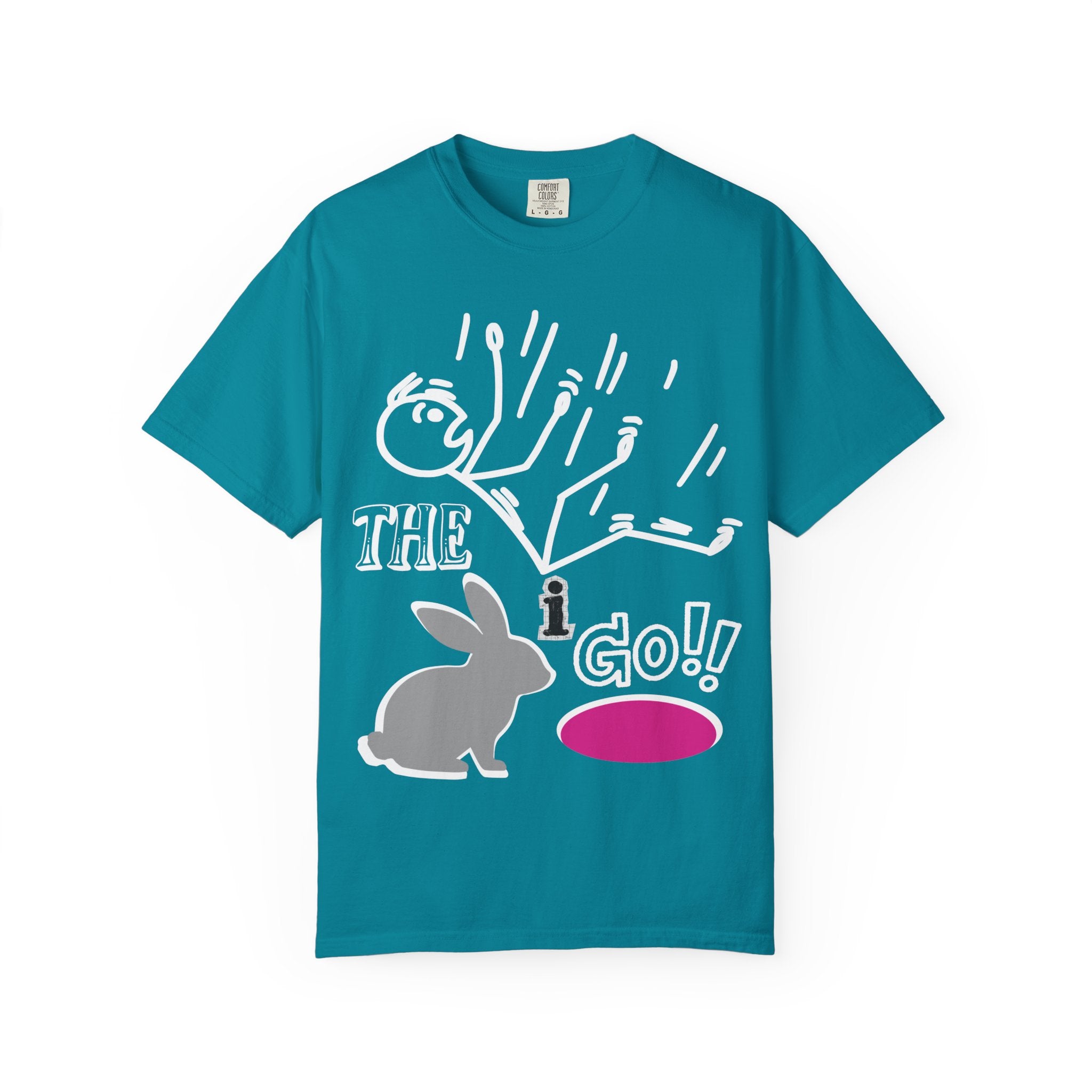 Down the Rabbit Hole I Go!!!! Unisex Garment-Dyed T-shirt