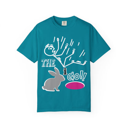 Down the Rabbit Hole I Go!!!! Unisex Garment-Dyed T-shirt