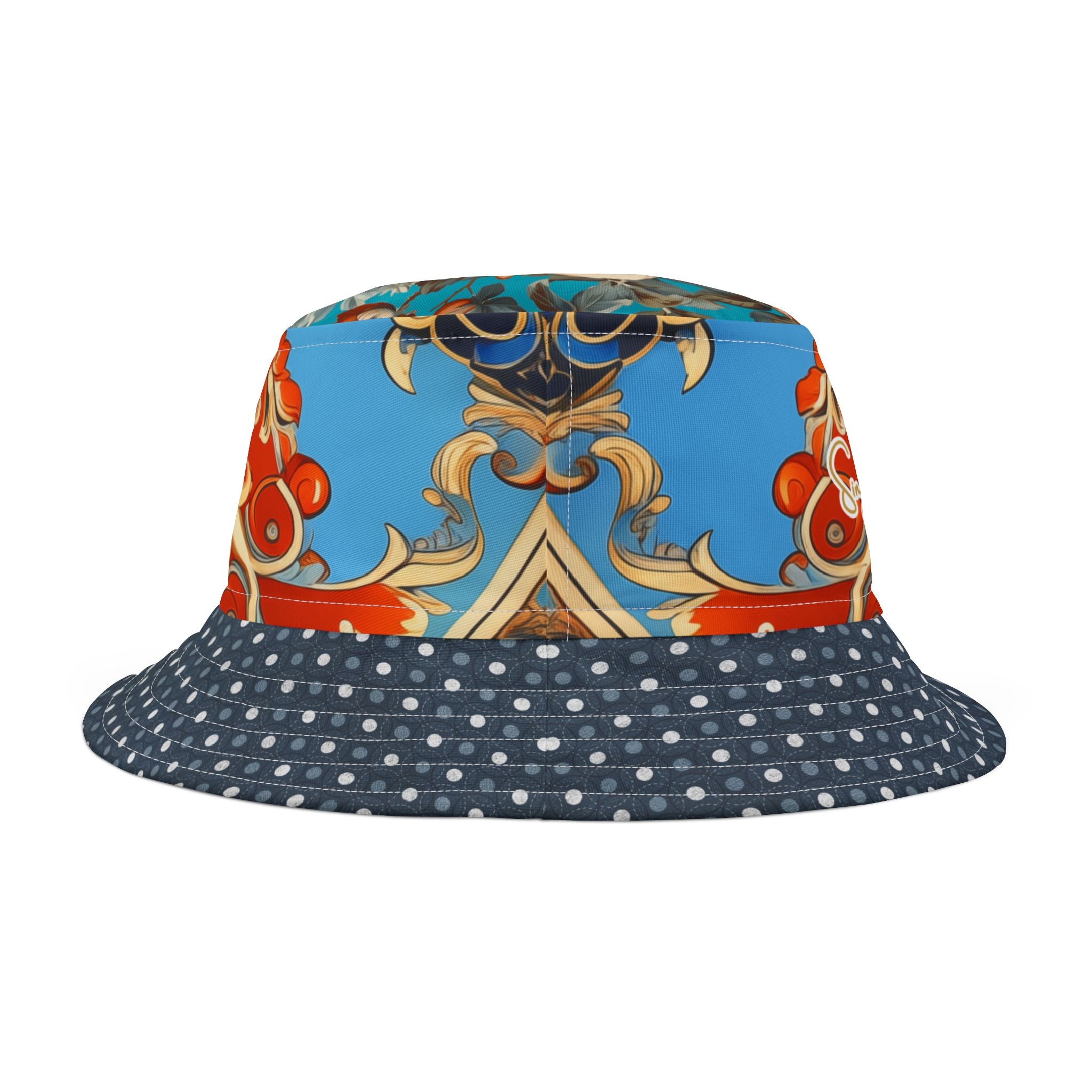 Foulard Rose Reverie Polka Vibrant Bucket Hat