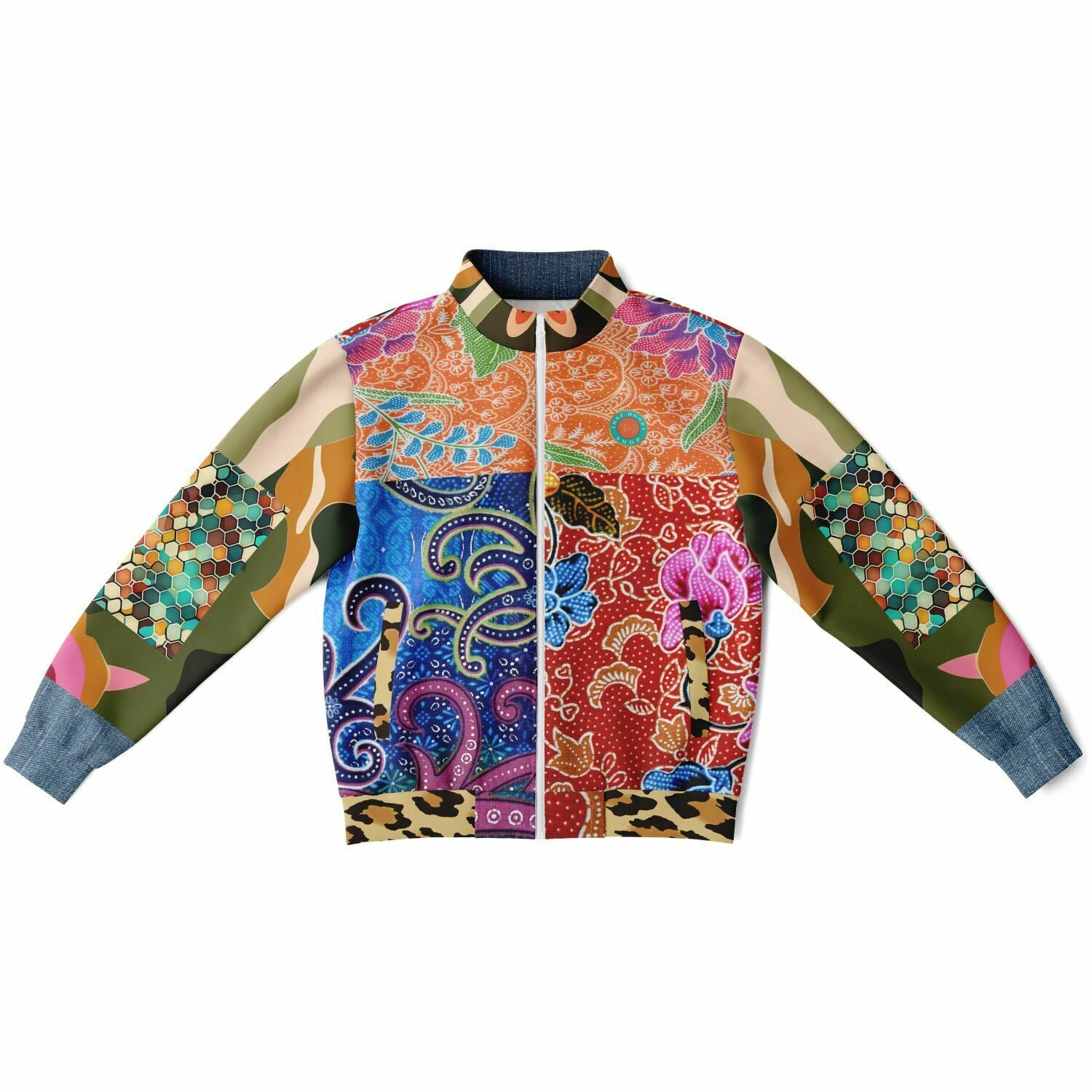 Sweet Clementine Deco Girl Patchwork Eco-Poly Unisex Track Jacket
