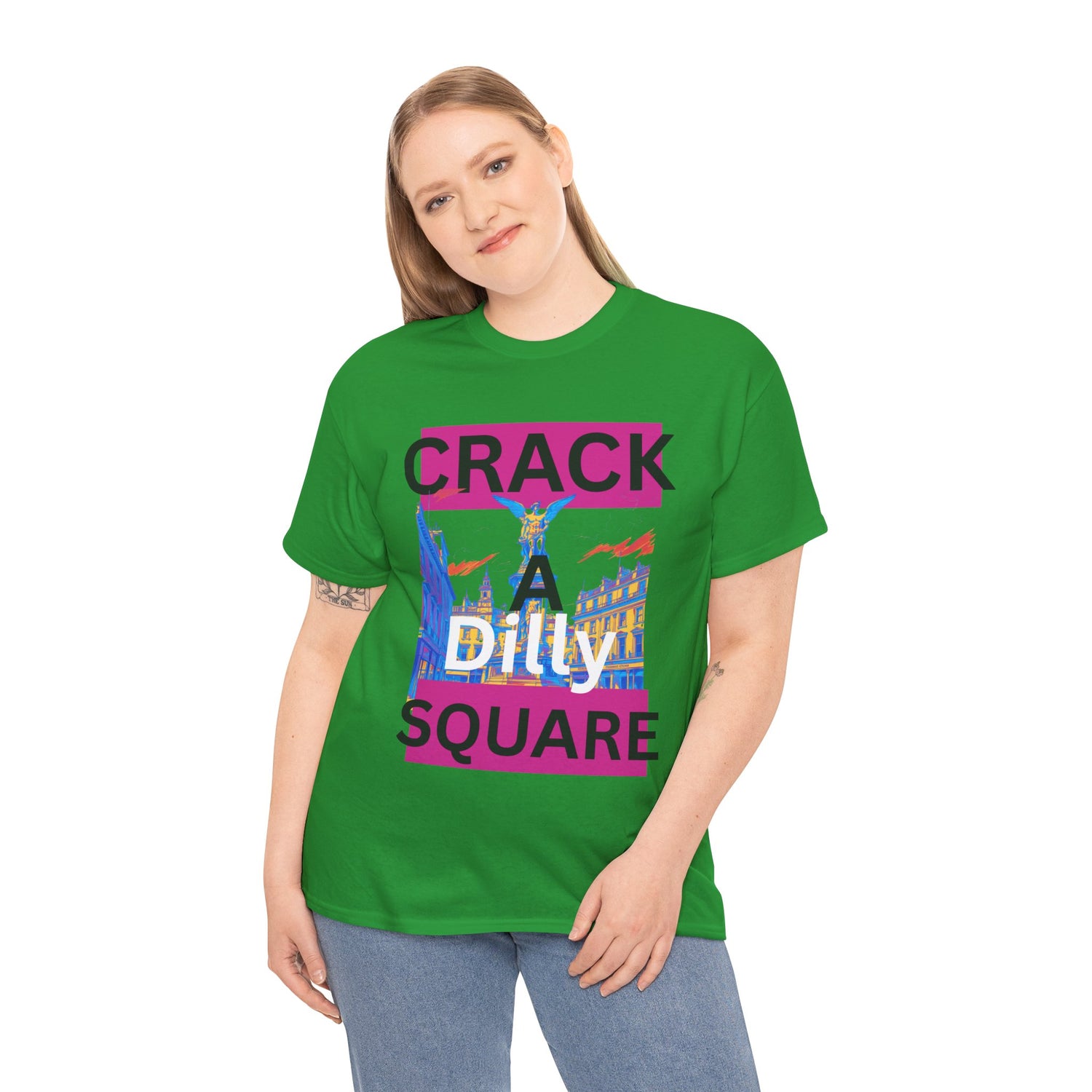 Crack-a-Dilly Square London United Kingdom Funny Heavyweight Tee