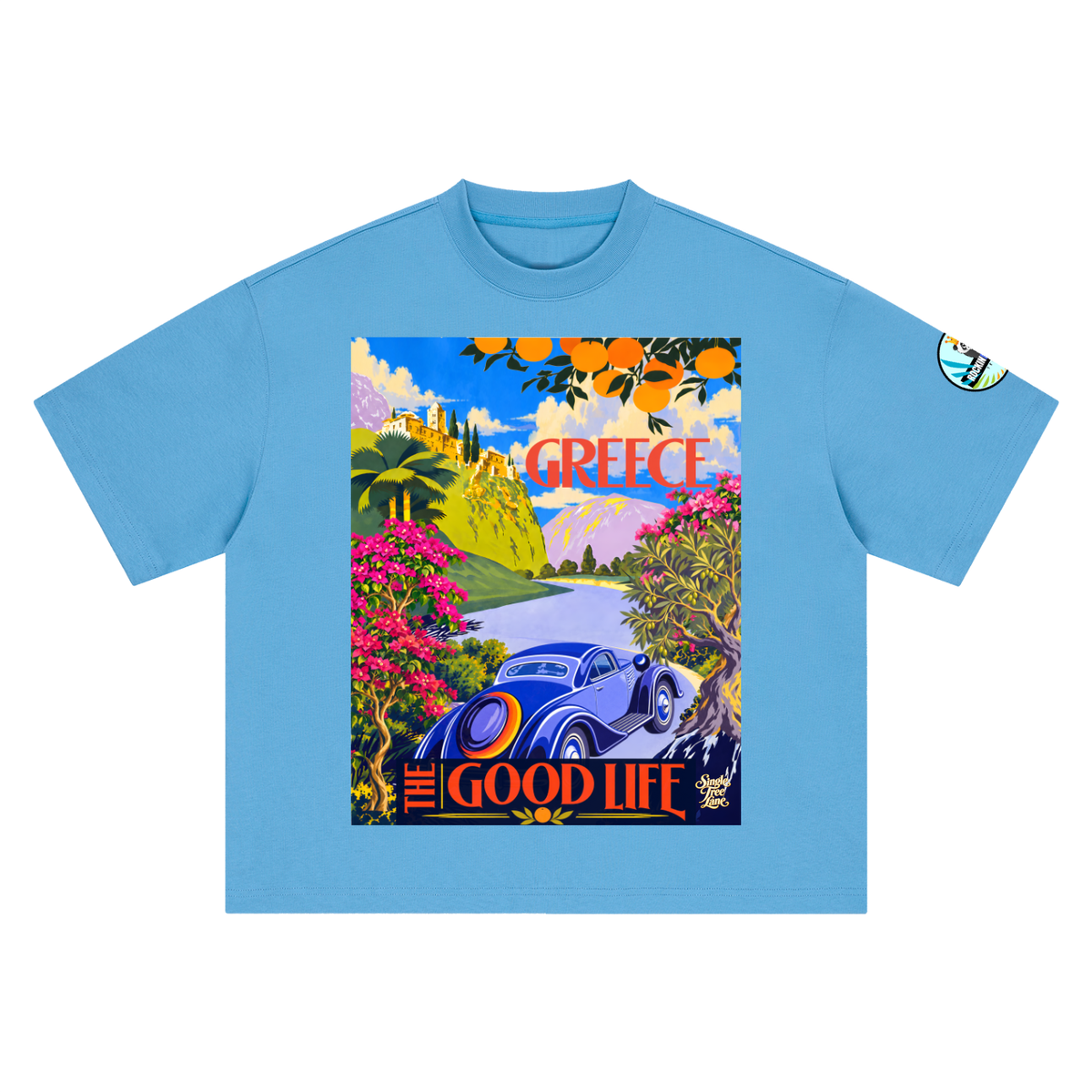 Greece - The Good Life Boxy Oversized Unisex T-Shirt