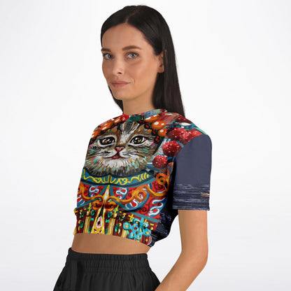 Empress Kanako Eco-Poly Short Sleeve Cropped Pullover