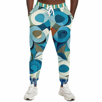 Blue Scenes in Oval Eco-Poly Unisex Joggers