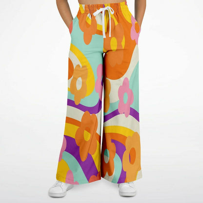 Happy Valley Retro Floral Eco-Poly Wide Leg Pants