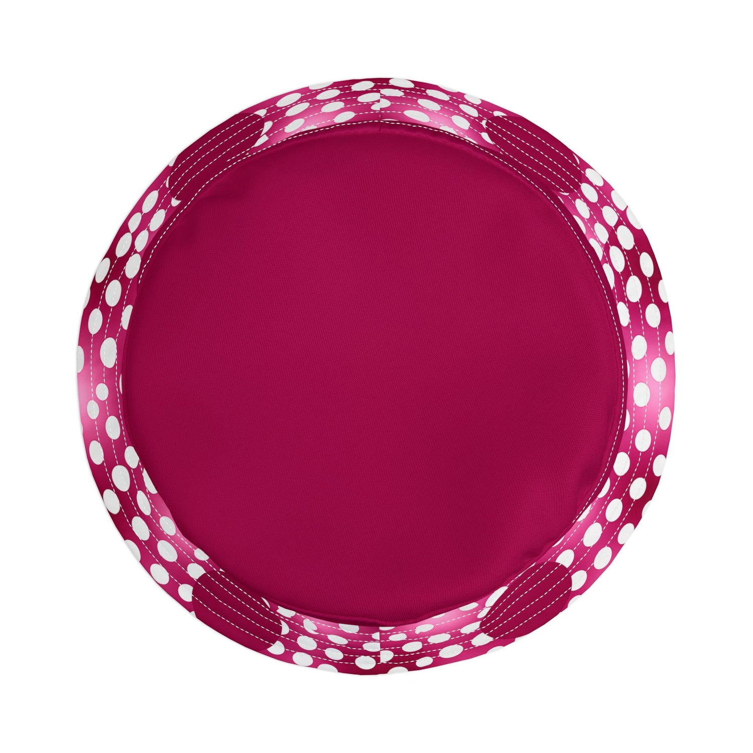 Pink Snowballs in Abstract Polka Dots Vibrant Bucket Hat