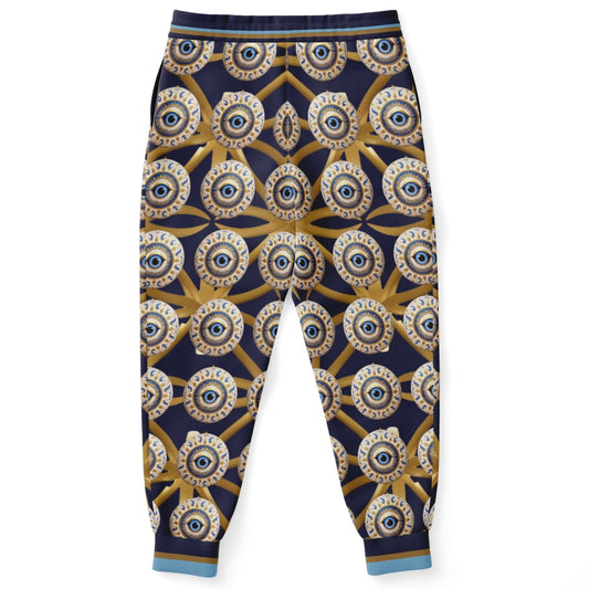 Evil Eye Protection in Midnight Eco-Poly Unisex Joggers