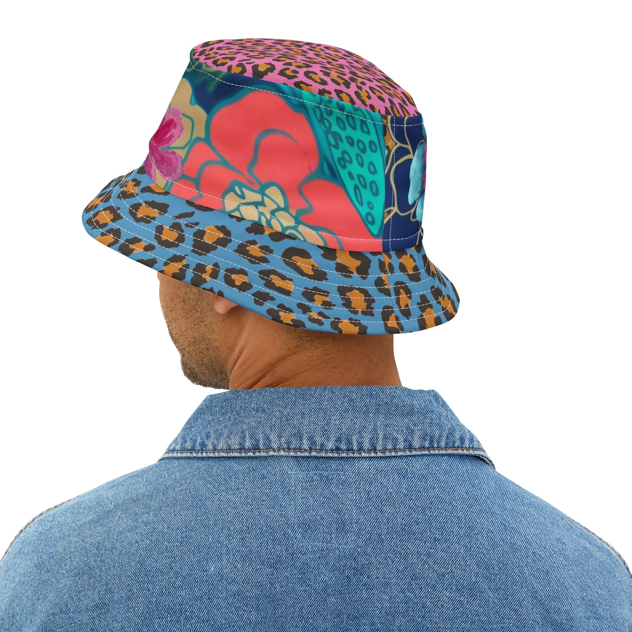 Wild Bloom Leopard Luxe Vibrant Bucket Hat