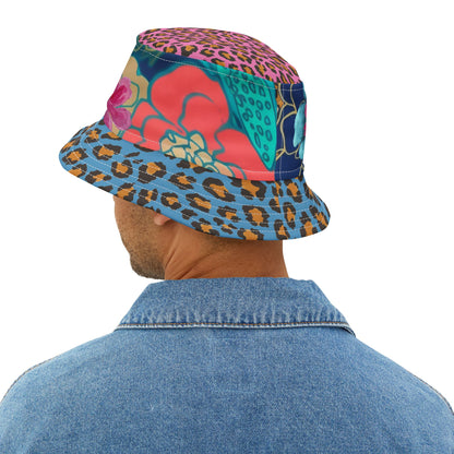 Wild Bloom Leopard Luxe Vibrant Bucket Hat