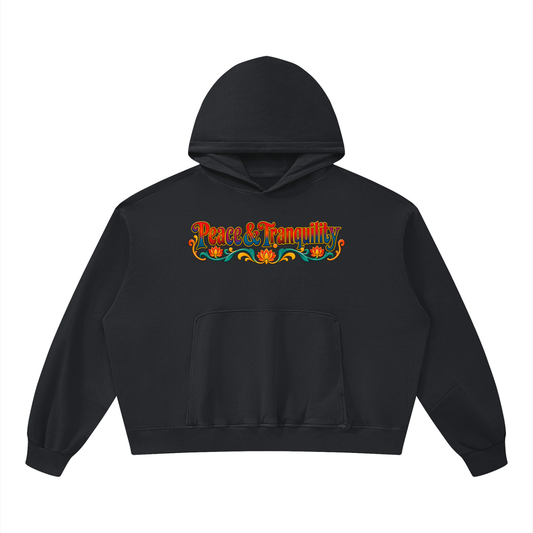 Peace & Tranquility Elephant Unisex Boxy Vintage Washed Hoodie