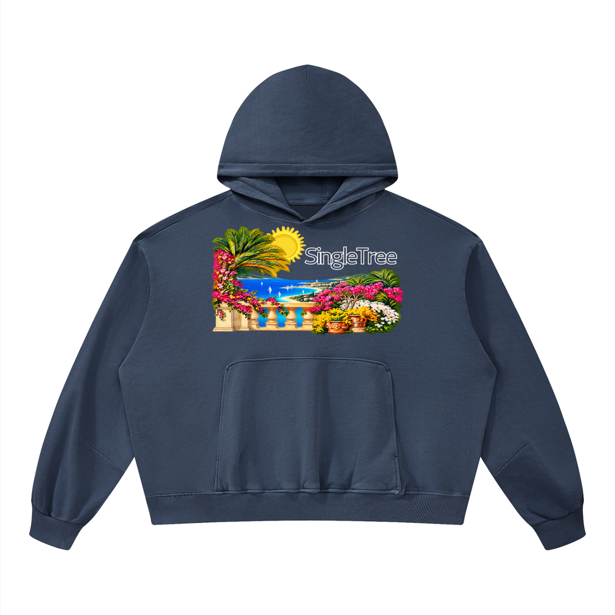 Vacances en Provence Unisex Boxy Vintage Washed Hoodie