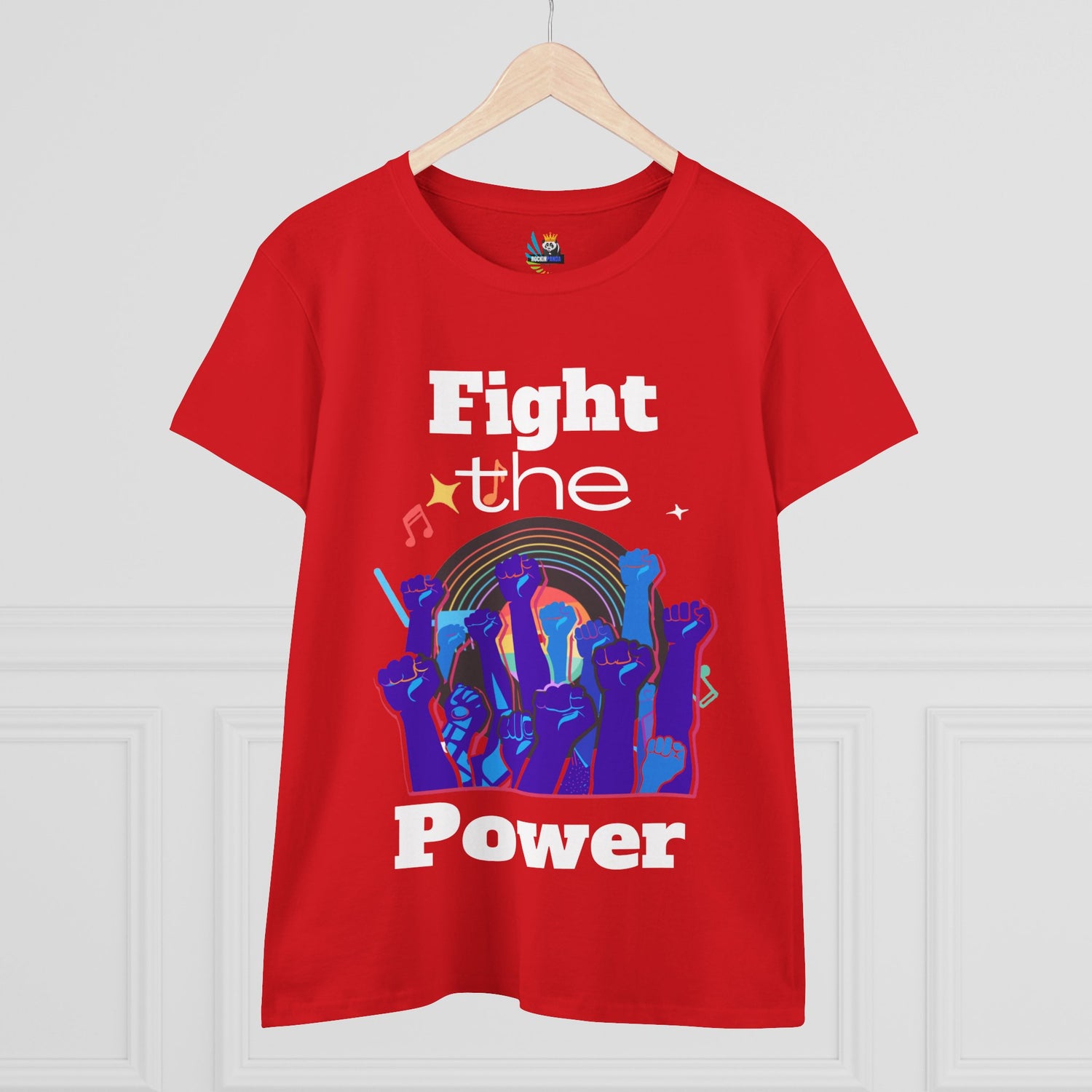 T-Shirt - Fight the Power Hands Raised High Graphic Women&