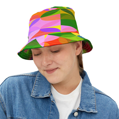 Trefoil in Rainbow Geo Vibrant Bucket Hat