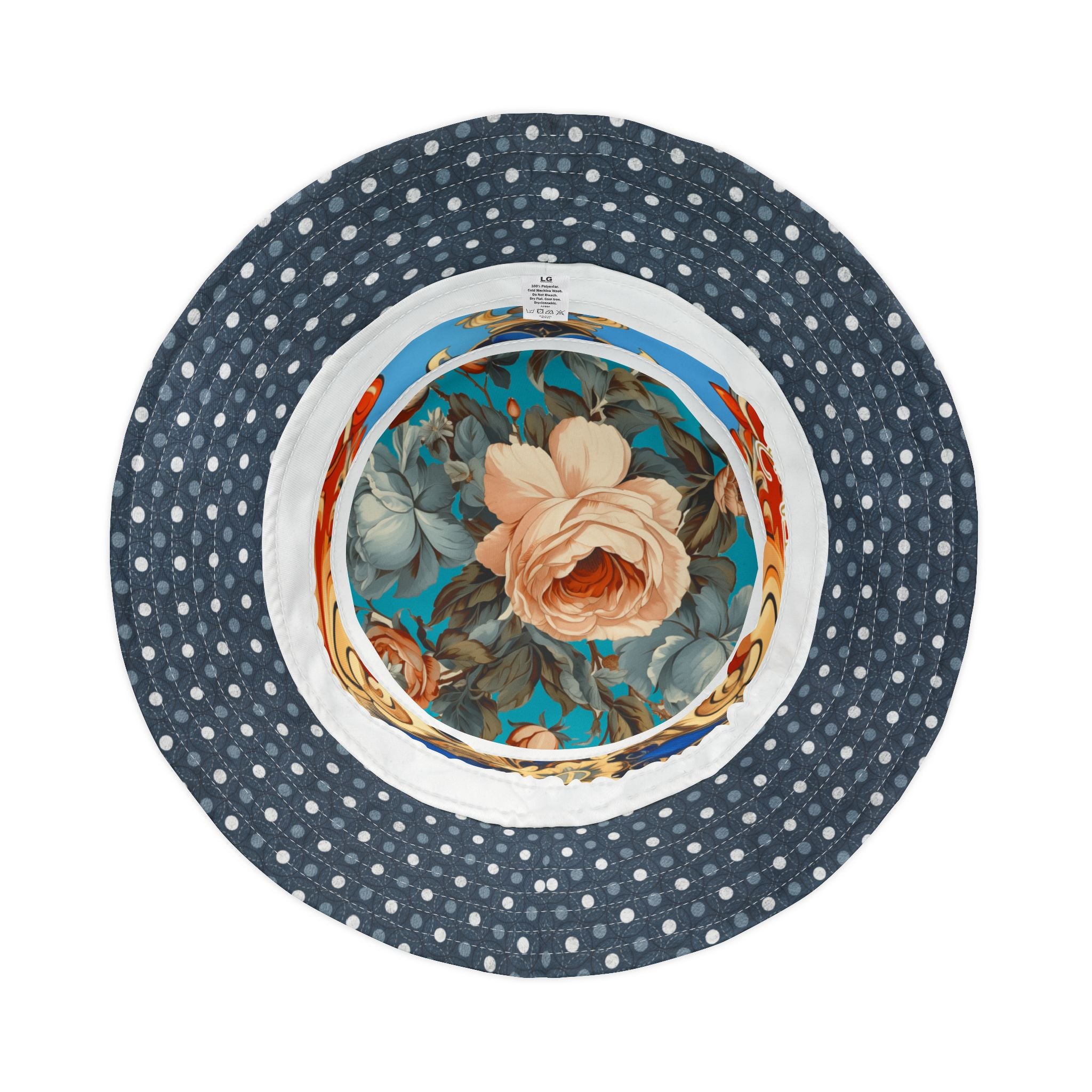 Foulard Rose Reverie Polka Vibrant Bucket Hat