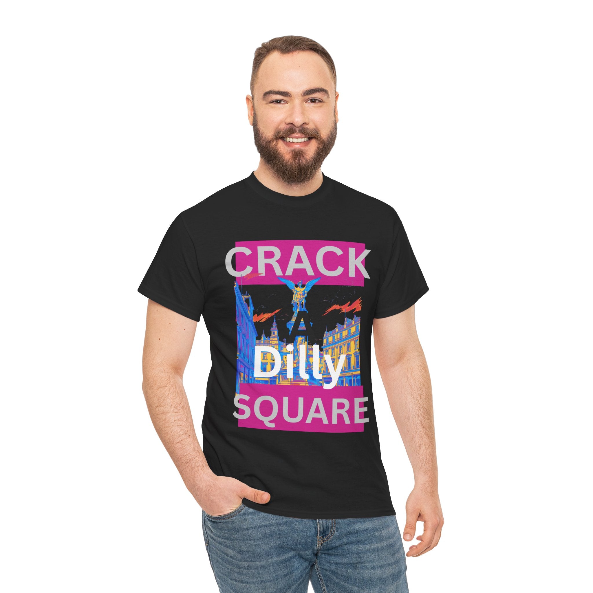 Crack-a-Dilly Square London United Kingdom Funny Heavyweight Tee
