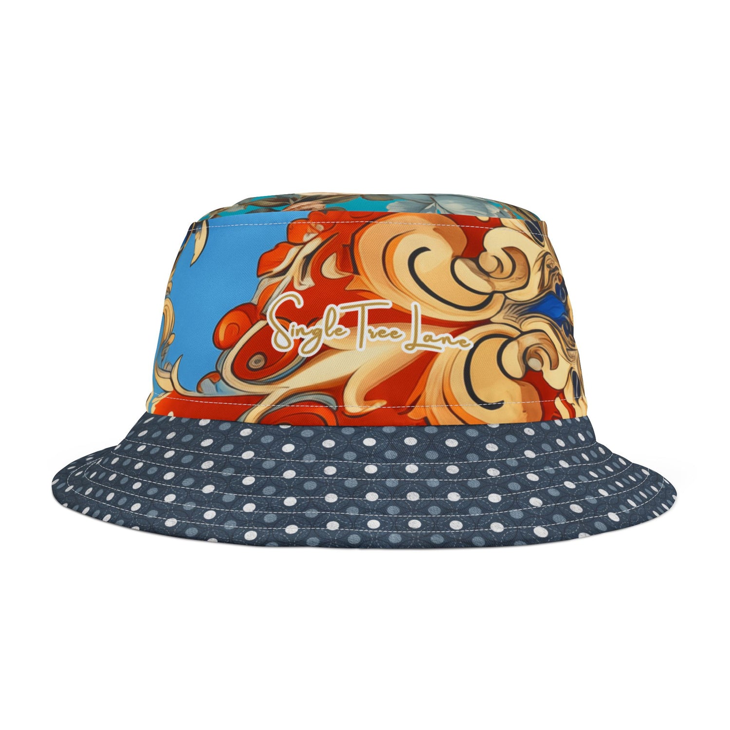 Foulard Rose Reverie Polka Vibrant Bucket Hat