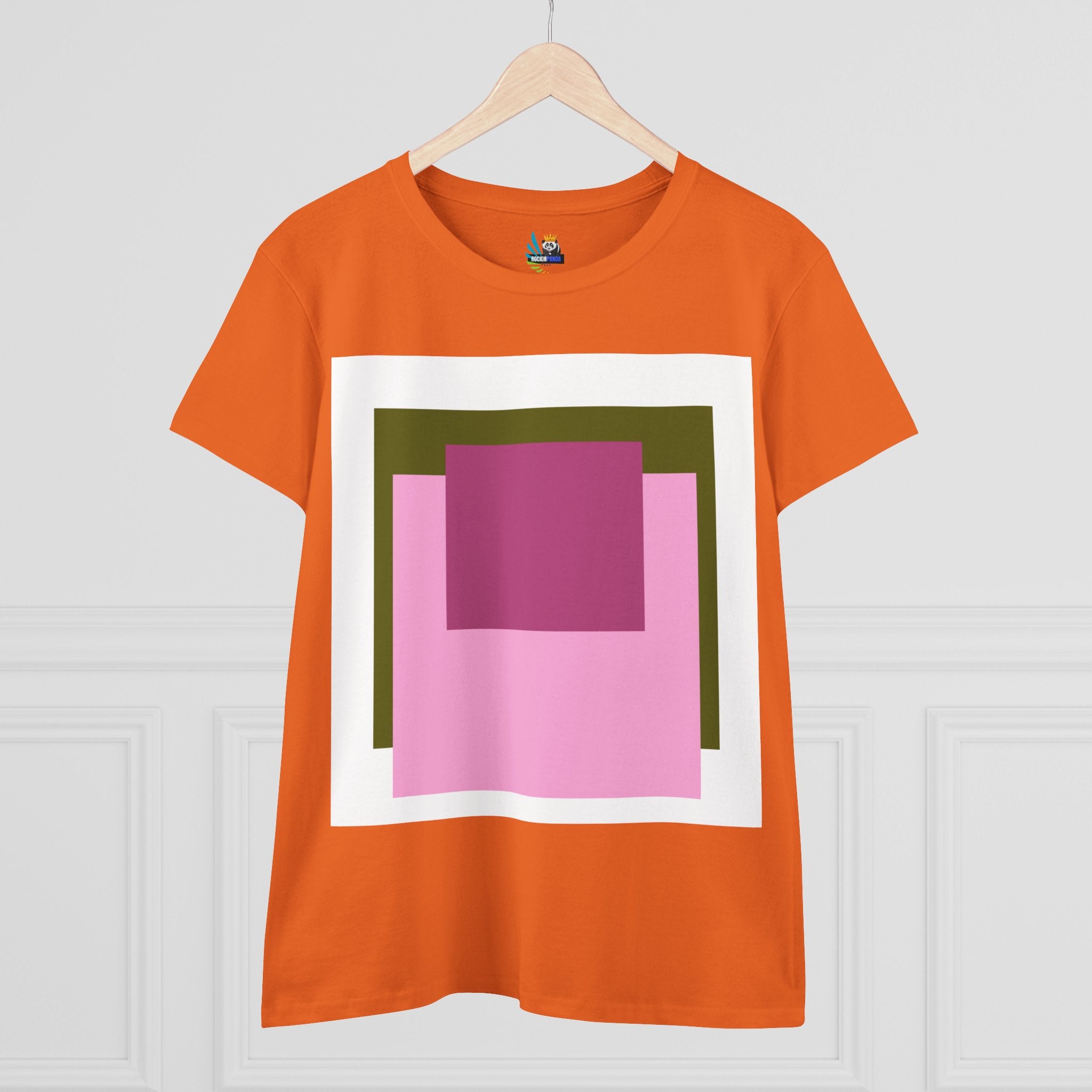 T-Shirt - Pink Rose Granny Quadruple Square Women&