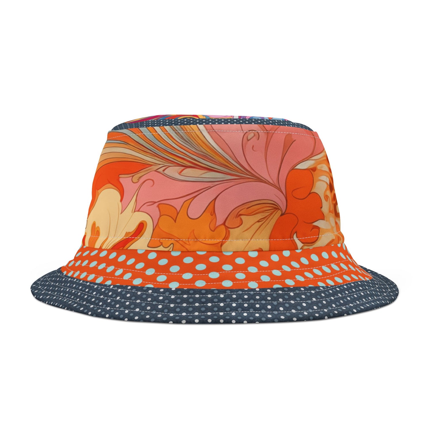 Retro Daisy Marmalade Swirl  Vibrant Bucket Hat
