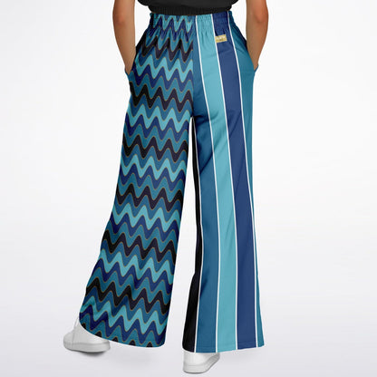 Blue Mood Rugby Stripe Eco-Poly Wide Leg Pants