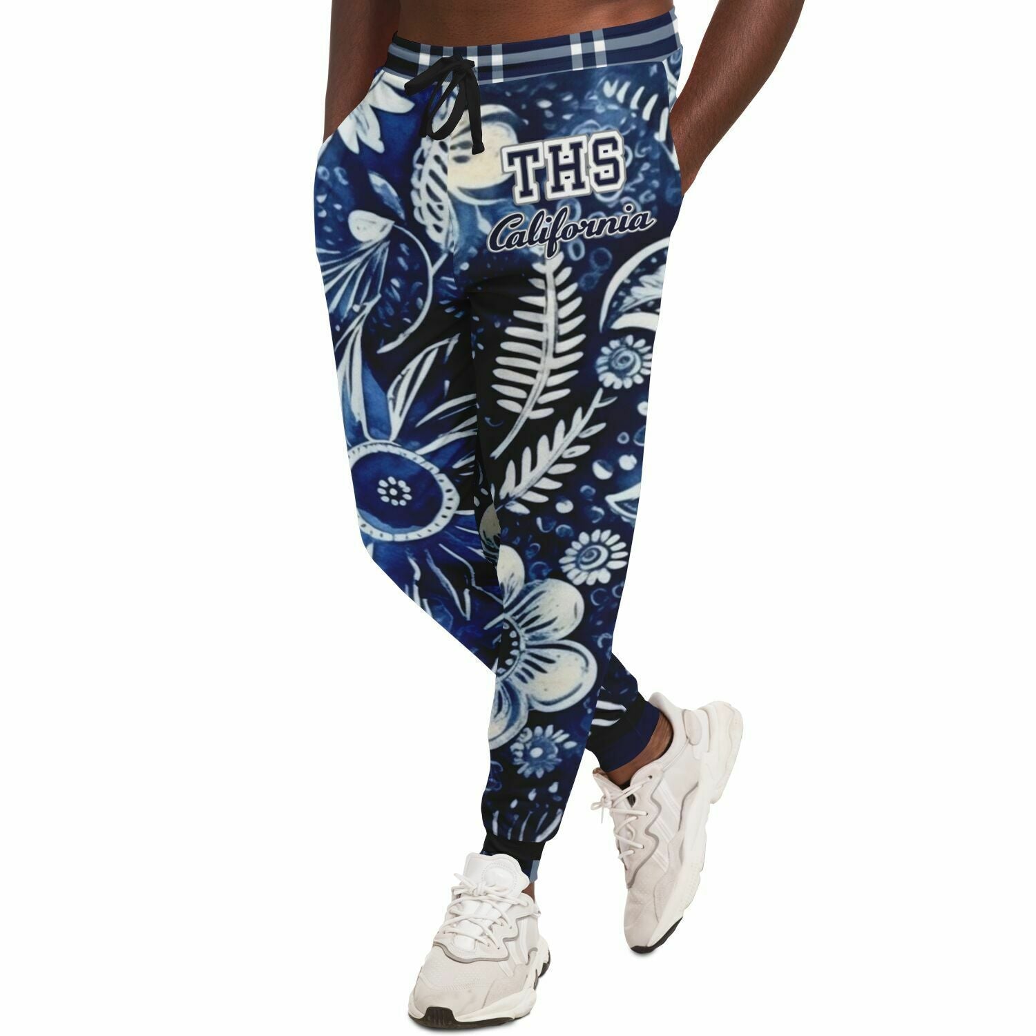 Blue Floral Rhapsody Eco-Poly Unisex Joggers