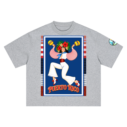 Spirit of Puerto Rico - Maracas Girl Boxy Oversized Unisex T-Shirt