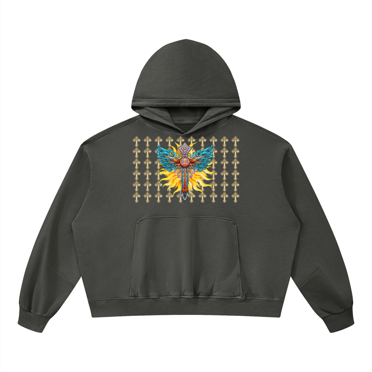 Christ the Redeemer Unisex Boxy Vintage Washed Hoodie