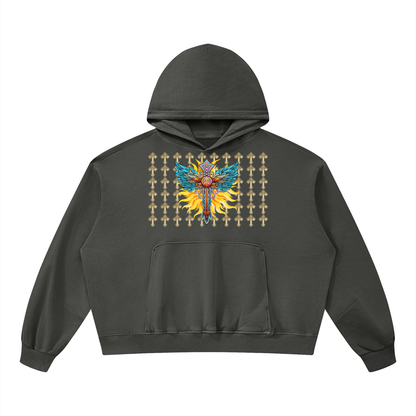Christ the Redeemer Unisex Boxy Vintage Washed Hoodie