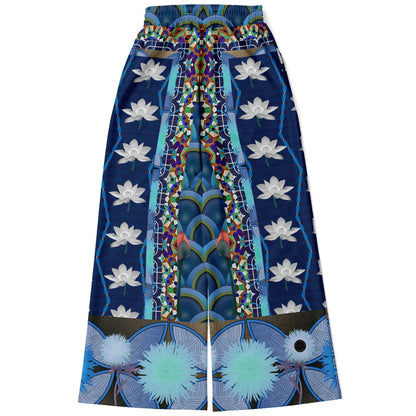 Dahlia Lama Lotus Flower Eco-Poly Wide Leg Pants
