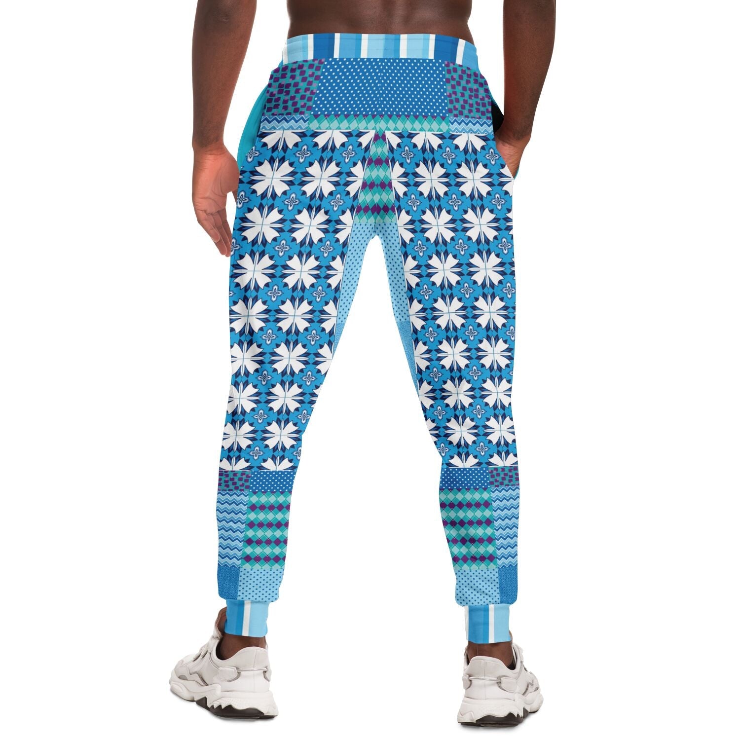 Blue Gypsy Patchwork Eco-Poly Unisex Joggers