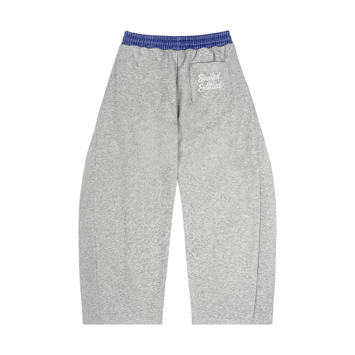 Spoiled &amp;  Entitled™ + STL Plaid Waistband Barrel Sweatpants