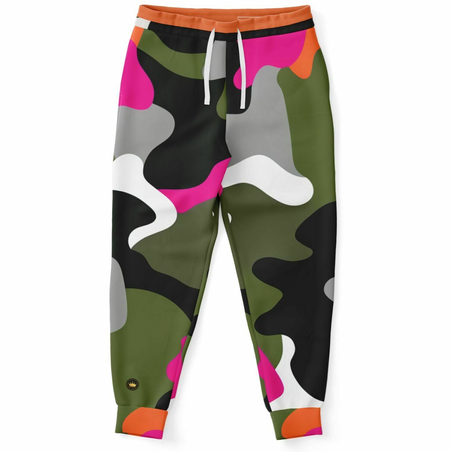 Hot Pink Black Dusk Camouflage Eco-Poly Unisex Joggers