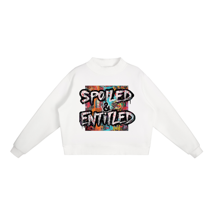Spoiled &amp;  Entitled™ + STL Essential Fleece Mock T-Neck Crew Sweatshirt