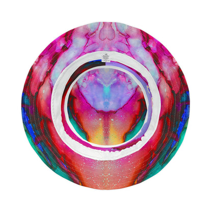 Martian Marble Swirl Abstract Print Vibrant Bucket Hat