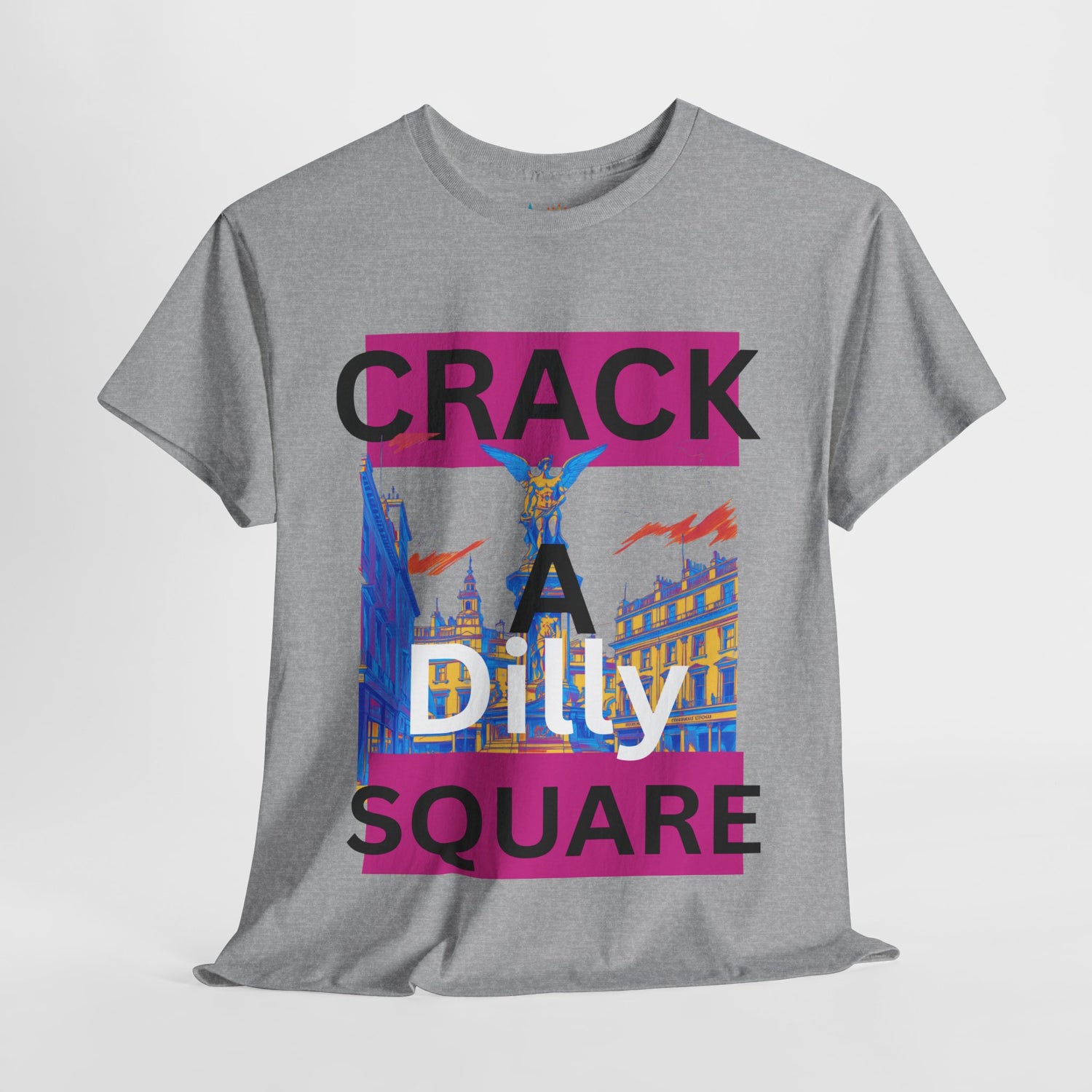 Crack-a-Dilly Square London United Kingdom Funny Heavyweight Tee