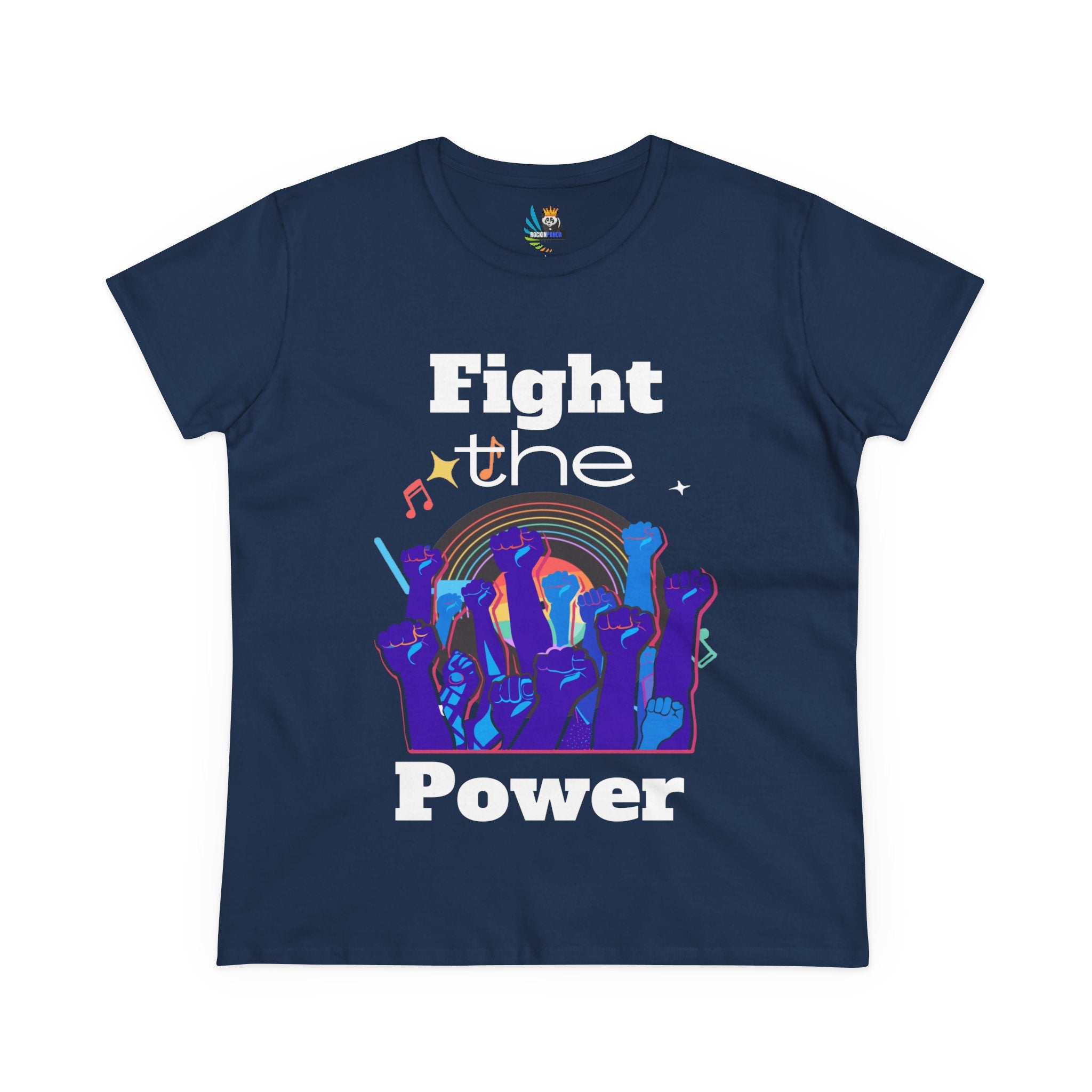 T-Shirt - Fight the Power Hands Raised High Graphic Women&