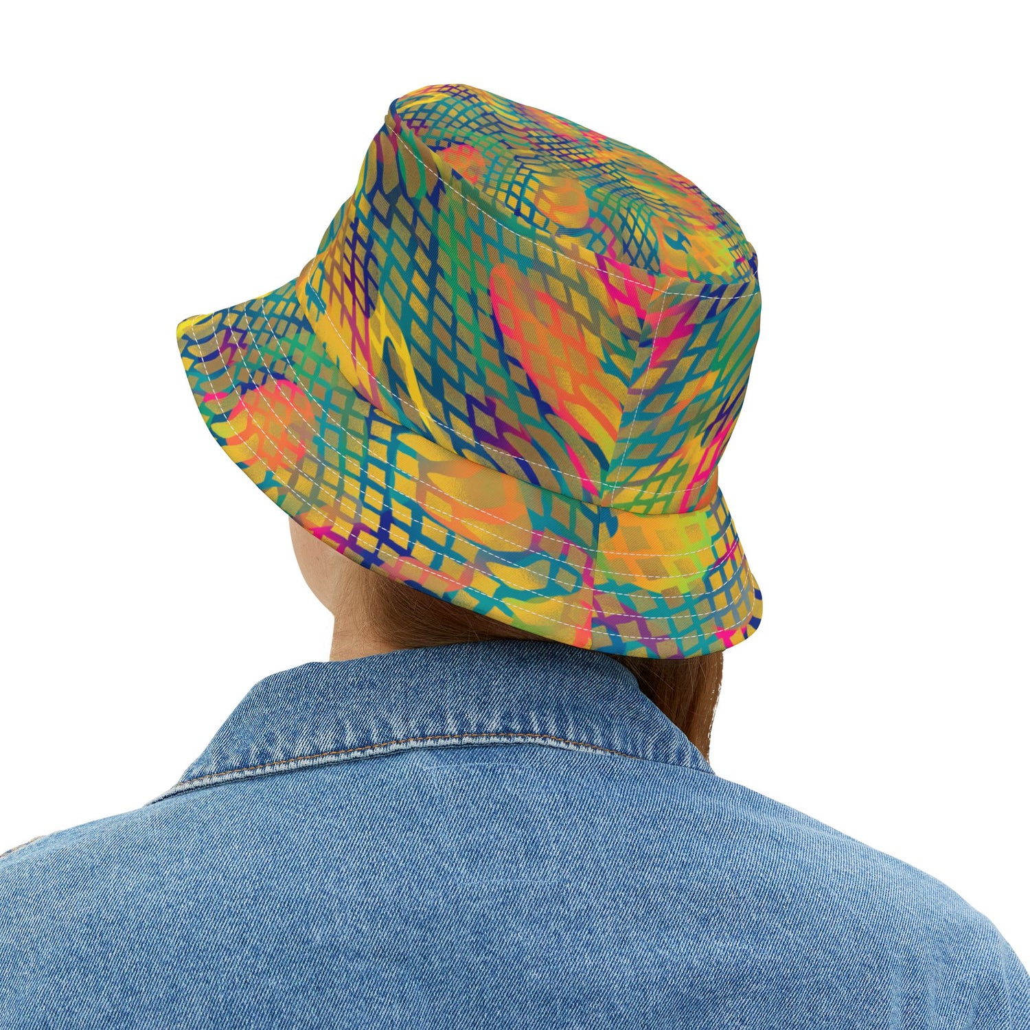Snakeskin in Rainbow Tie-dye Vibrant Bucket Hat
