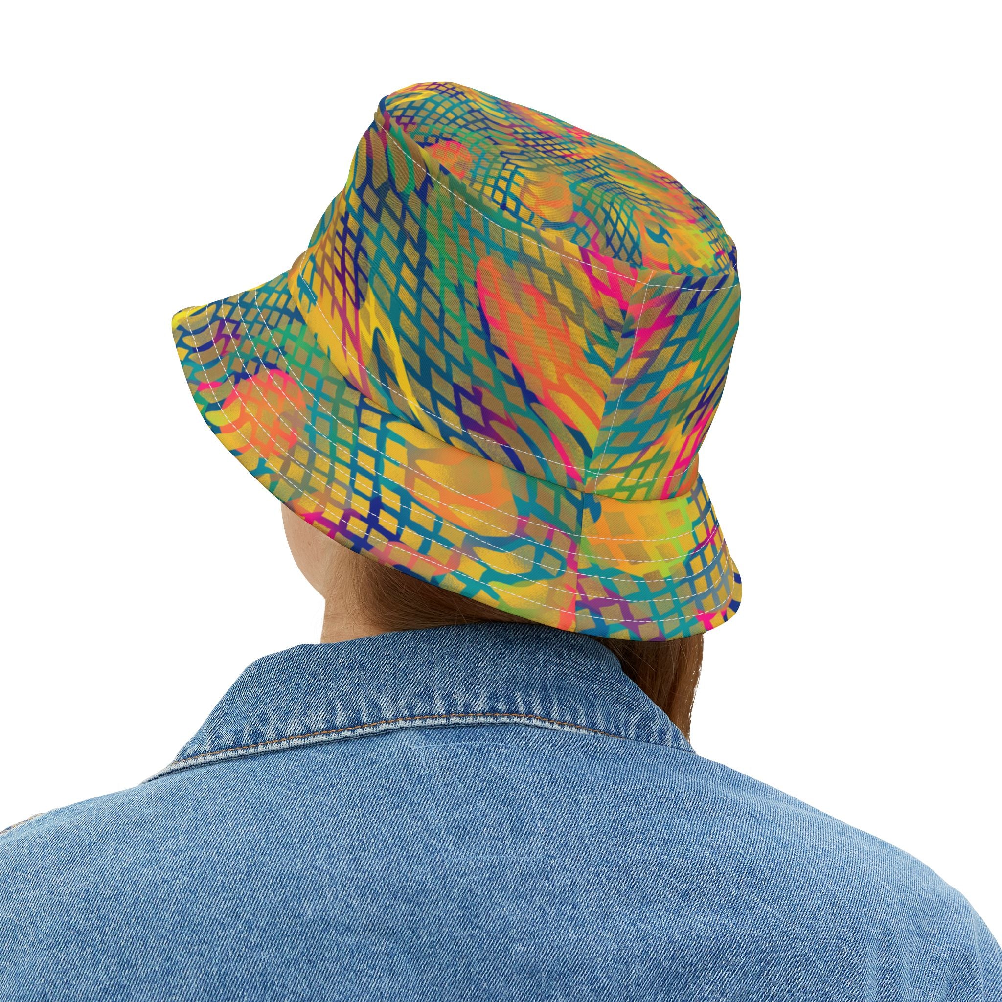 Snakeskin in Rainbow Tie-dye Vibrant Bucket Hat