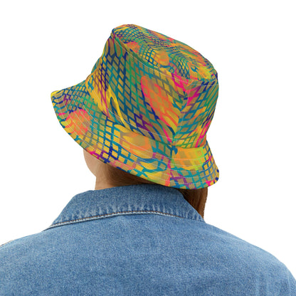 Snakeskin in Rainbow Tie-dye Vibrant Bucket Hat