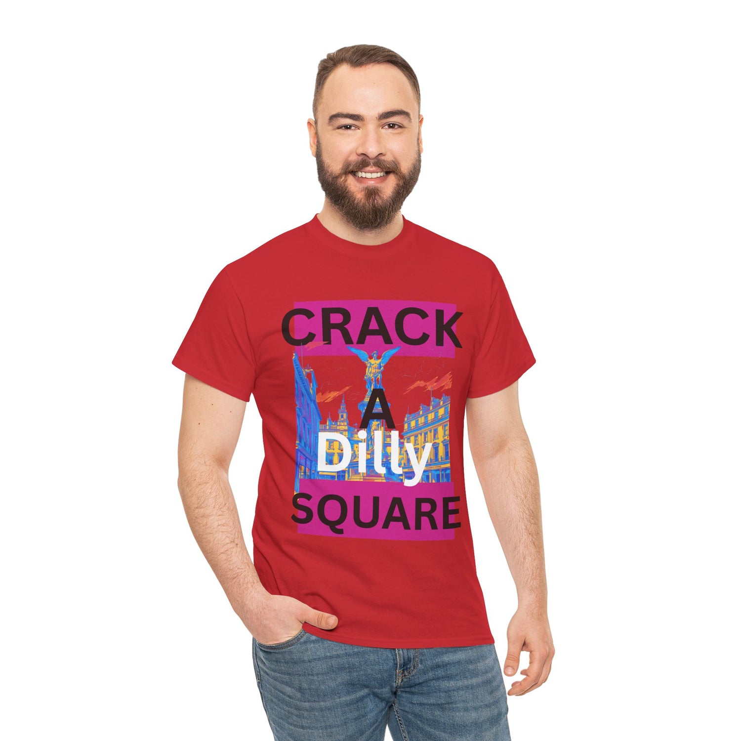 Crack-a-Dilly Square London United Kingdom Funny Heavyweight Tee