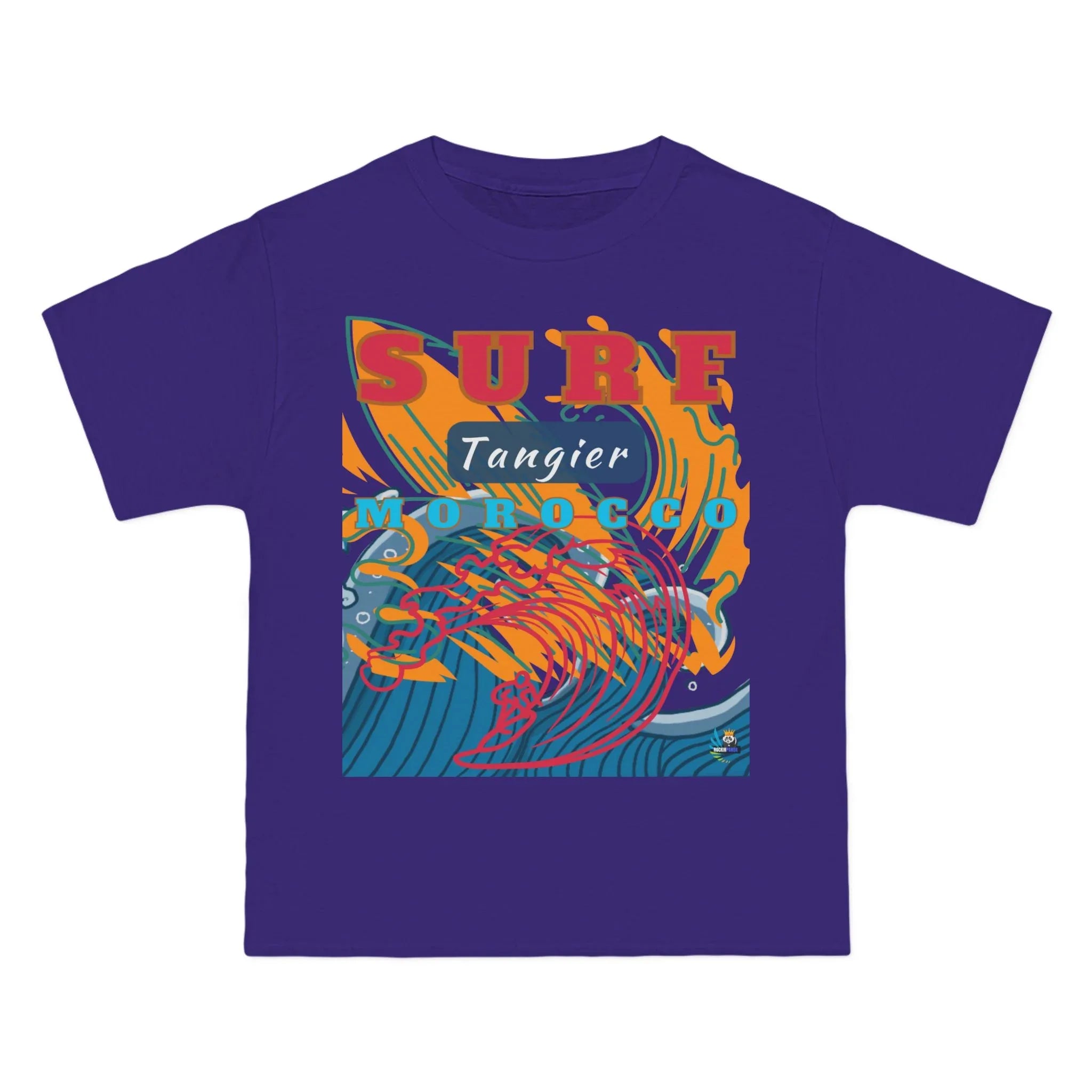 Surf Tangier Morocco Interpretive Art Design Heavyweight Tee