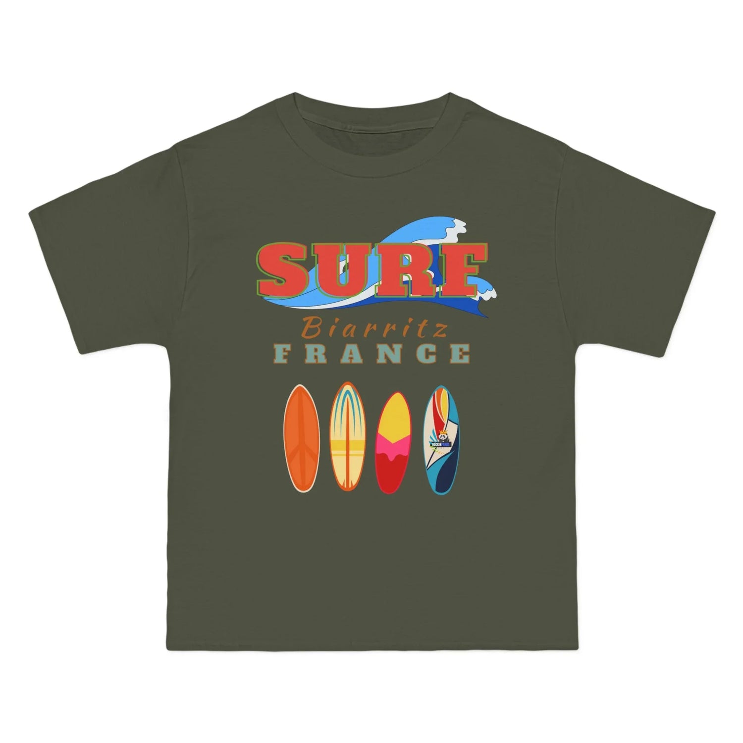 Army green t-shirt with &